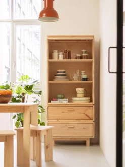 Muebles LUFE Estanterías Con Almacenaje|Estanterías Con Almacenaje^AIKA alacena con 2 cajones 78x183