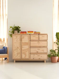 Muebles LUFE Armarios Y Alacenas|Aparadores Y Consolas^AIKA armario aparador con 5 cajones 157X128