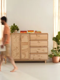 Muebles LUFE Armarios Y Alacenas|Aparadores Y Consolas^AIKA armario aparador con 4 cajones 157X128