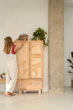 Muebles LUFE Armarios Y Alacenas^AIKA armario bajo con cajón 78x156