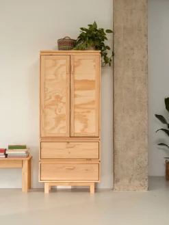 Muebles LUFE Armarios Y Alacenas^AIKA armario con 2 cajones 78x183