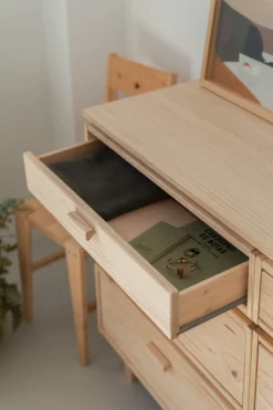 Muebles LUFE Cómodas^AIKA cómoda doble con 6 cajones 157x90