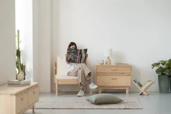 Muebles LUFE Mesitas De Noche|Mesitas De Noche^AIKA mesita de noche con 2 cajones 78x62