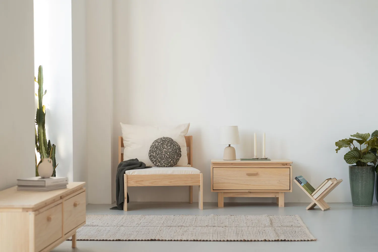 Muebles LUFE Mesitas De Noche|Mesitas De Noche^AIKA mesita de noche con cajón 78x44