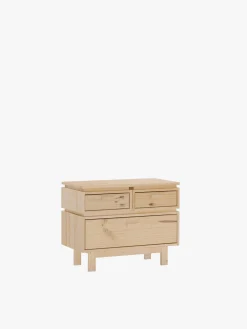 Muebles LUFE Mesitas De Noche|Mesitas De Noche^AIKA mesita de noche con 3 cajones 78x62