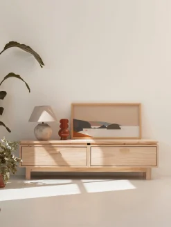 Muebles LUFE Muebles Tv^AIKA mueble TV con 2 cajones 157x44