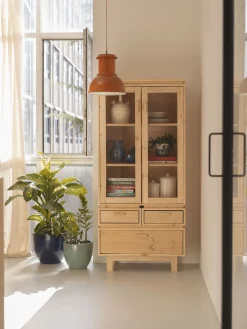 Muebles LUFE Vitrinas^AIKA vitrina con 3 cajones 78x173