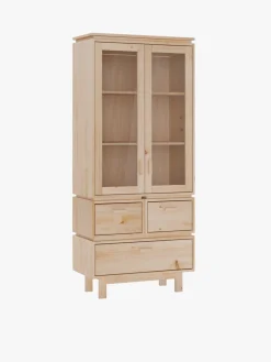 Muebles LUFE Vitrinas^AIKA vitrina con 3 cajones 78x183