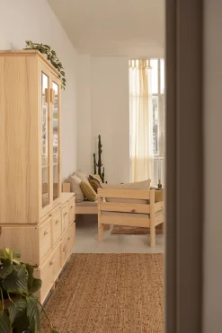 Muebles LUFE Vitrinas^AIKA vitrina con 3 cajones 78x183