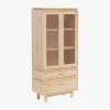 Muebles LUFE Vitrinas^AIKA vitrina con 2 cajones 78x173