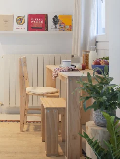 Muebles LUFE Mesas De Centro|Bancos Y Taburetes^ARINA banco de madera 45x33