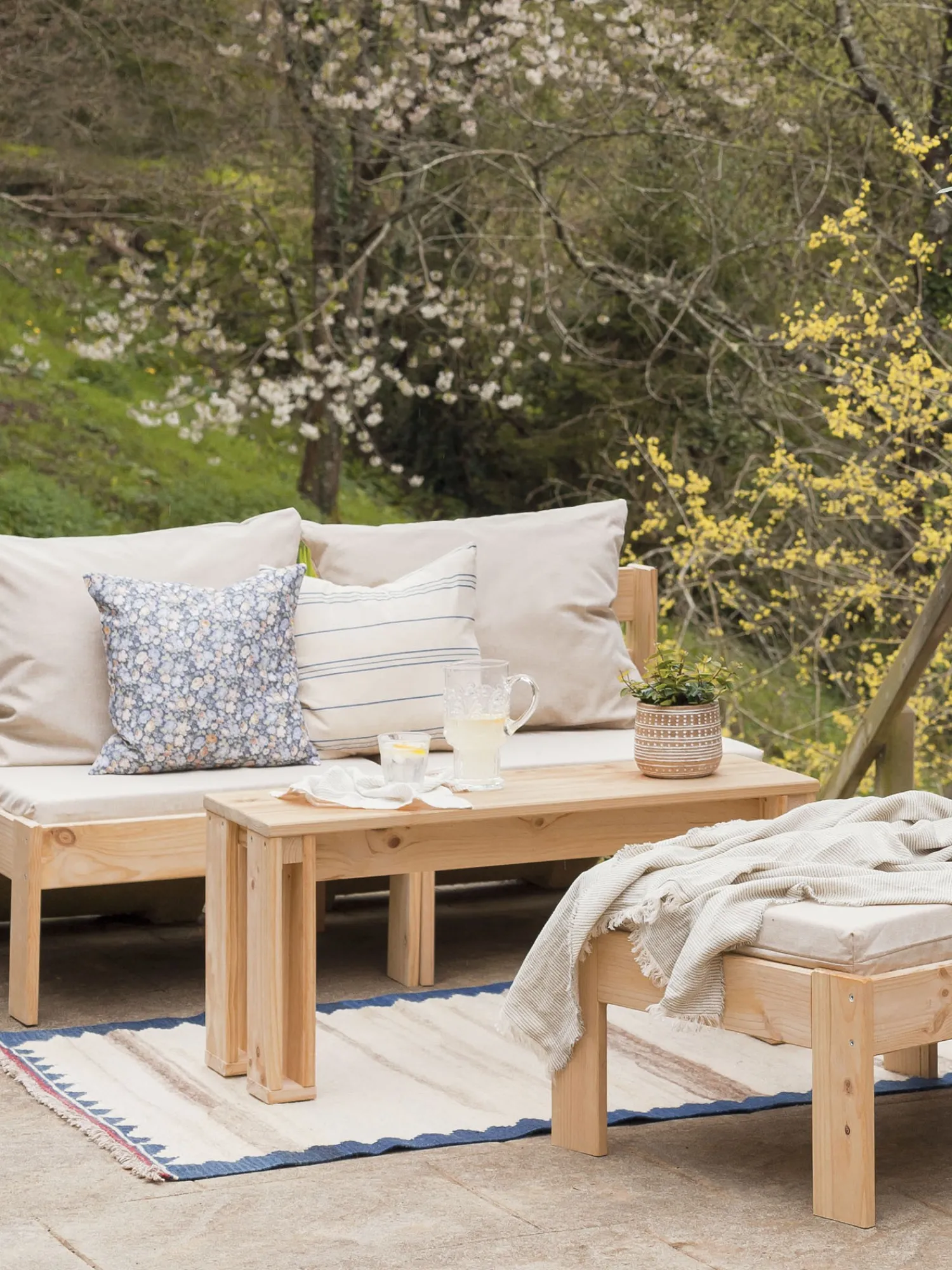 Muebles LUFE Bancos Y Taburetes^ARINA banco de madera 100x33