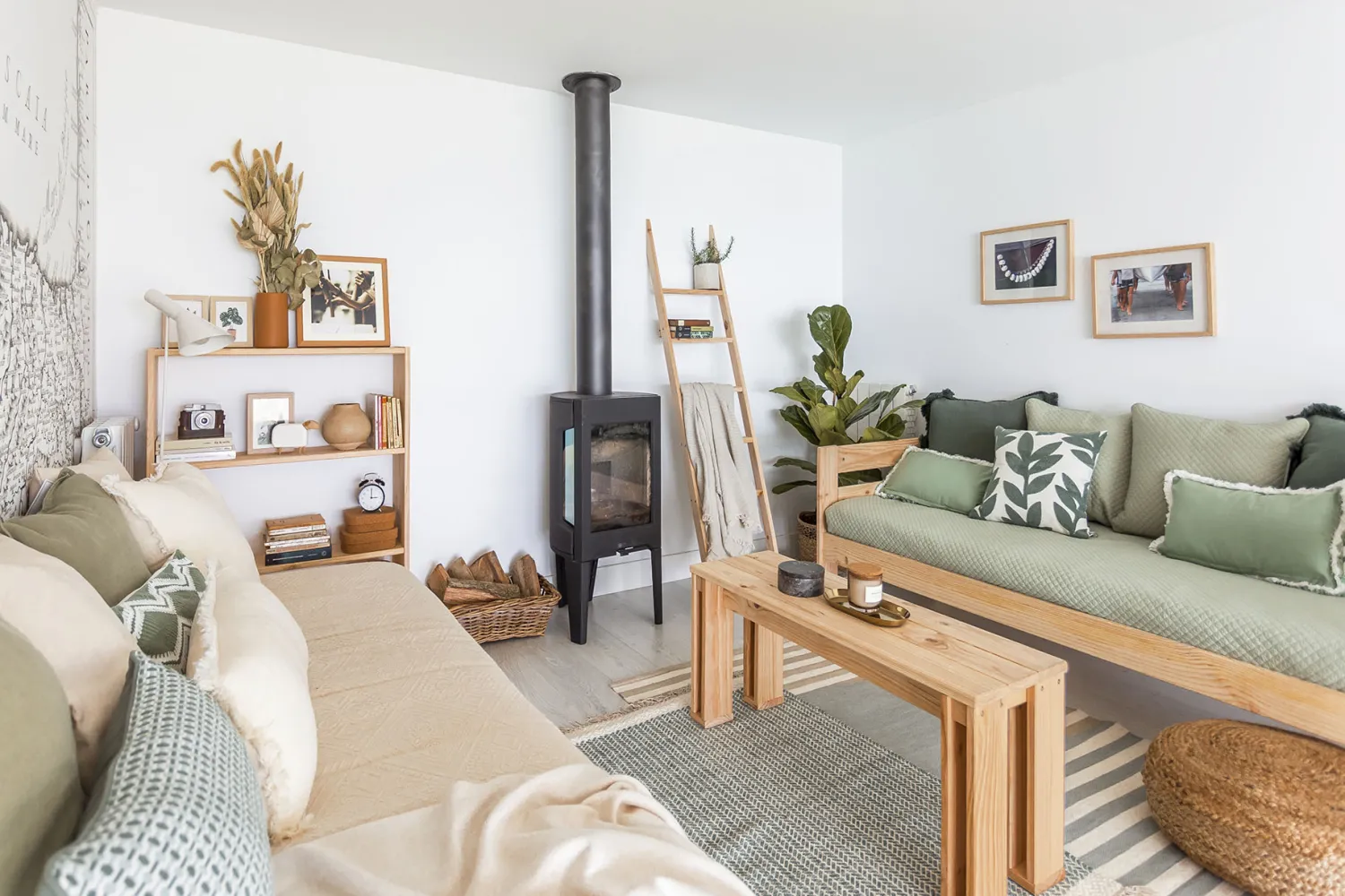 Muebles LUFE Bancos Y Taburetes^ARINA banco de madera 100x33