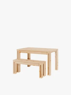 Muebles LUFE Conjuntos De Exterior|Conjuntos Mesas Y Sillas^ARINA conjunto mesa 120x88 con bancos