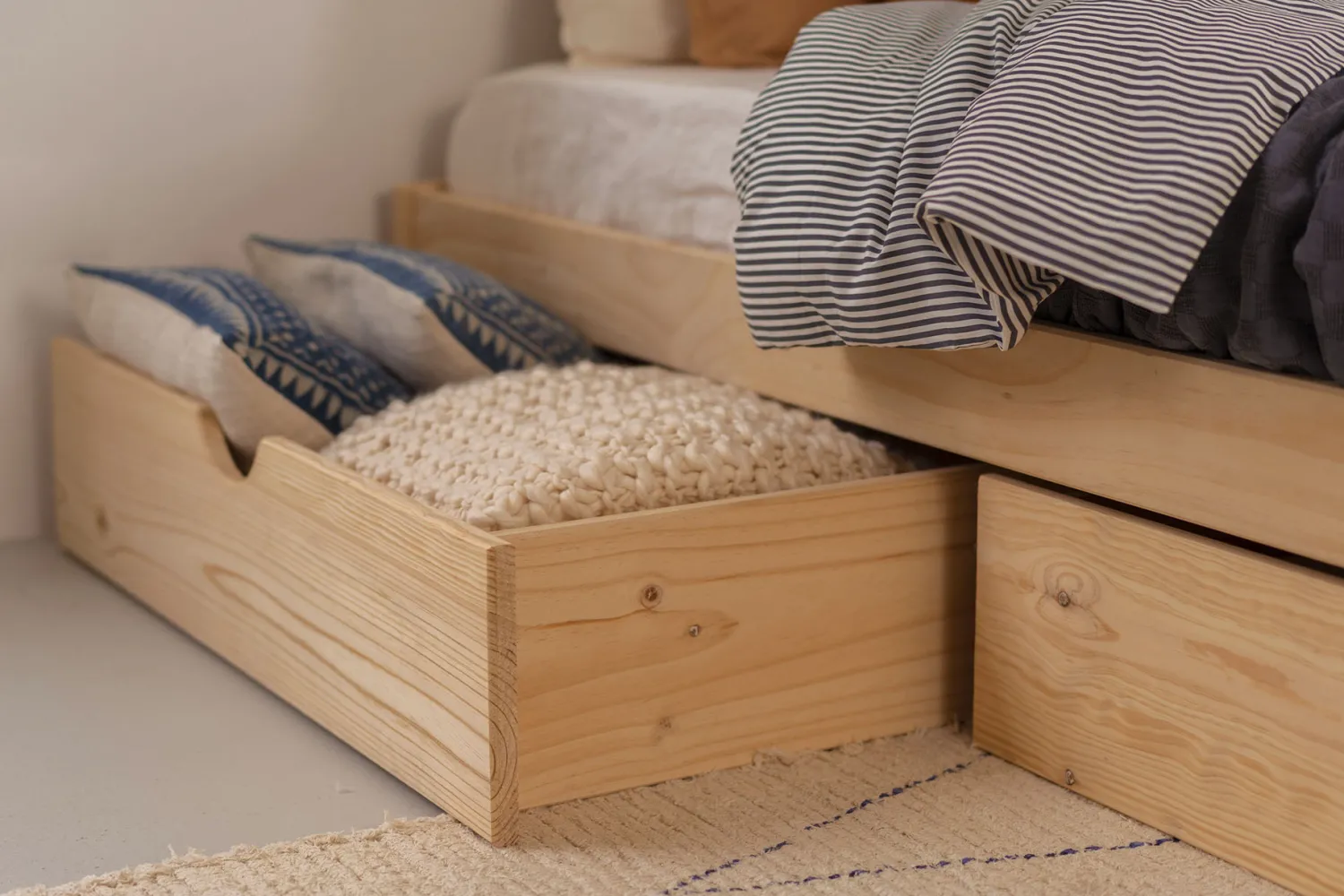 Muebles LUFE Camas Dobles Con Cajones|Camas 135^BASO cama doble 135 con 2 cajones