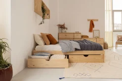 Muebles LUFE Camas Dobles Con Cajones|Camas 150^BASO cama doble 150 con 2 cajones