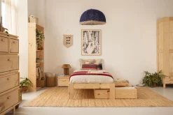 Muebles LUFE Camas Individuales Con Cajones|Camas 90^BASO cama individual 90 con 1 cajón