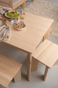 Muebles LUFE Conjuntos Mesas Y Sillas^BATU conjunto mesa 150x80 con bancos