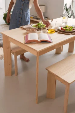 Muebles LUFE Conjuntos Mesas Y Sillas^BATU conjunto mesa 150x80 con bancos