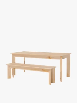 Muebles LUFE Conjuntos Mesas Y Sillas^BATU conjunto mesa 180x80 con bancos