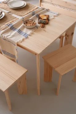 Muebles LUFE Conjuntos Mesas Y Sillas^BATU conjunto mesa 180x80 con bancos