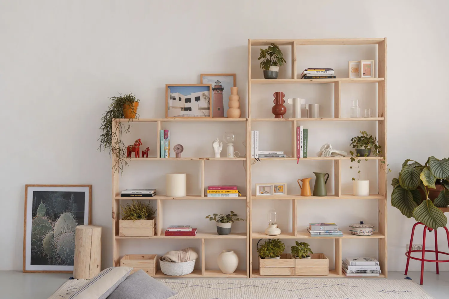 Muebles LUFE Estanterías Asimétricas^EDER estantería asimétrica 145X124