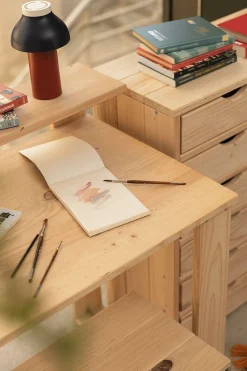 Muebles LUFE Conjuntos Mesas Y Sillas^LAUKI conjunto escritorio 80x55 con taburete