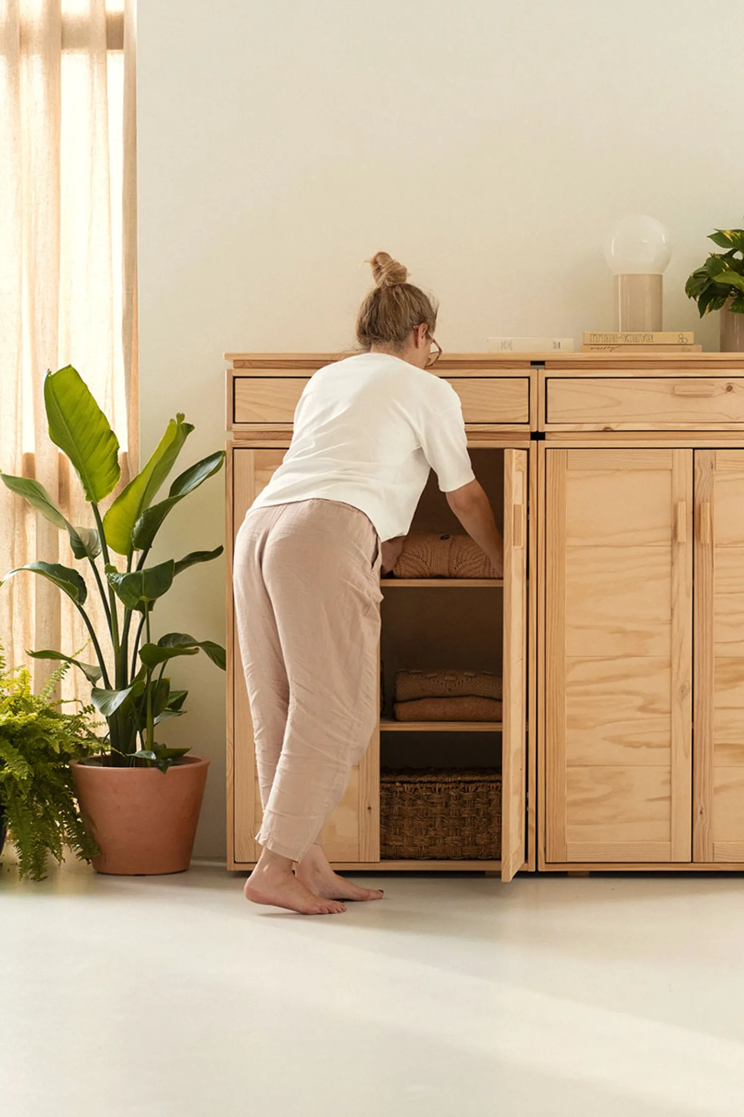 Muebles LUFE Armarios Y Alacenas^LIBE armario bajo con 2 cajones 157x133