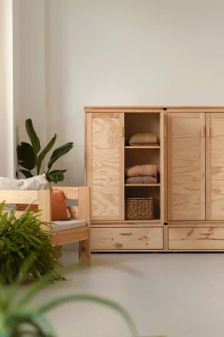 Muebles LUFE Armarios Y Alacenas^LIBE armario bajo con 2 cajones 157x143