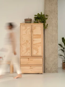 Muebles LUFE Armarios Y Alacenas^LIBE armario con 2 cajones 78x171