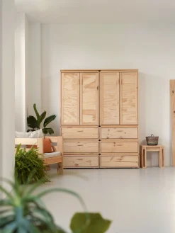 Muebles LUFE Armarios Y Alacenas^LIBE armario con 6 cajones 157x198