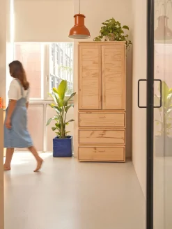 Muebles LUFE Armarios Y Alacenas^LIBE armario con 3 cajones 78x198