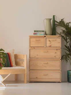 Muebles LUFE Cómodas^LIBE cómoda con 5 cajones 78x115