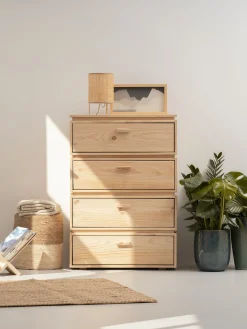 Muebles LUFE Cómodas^LIBE cómoda con 4 cajones 78x115