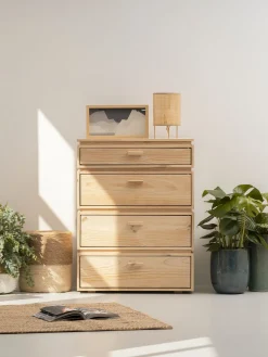 Muebles LUFE Cómodas^LIBE cómoda con 4 cajones 78x105