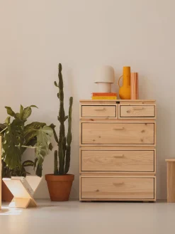 Muebles LUFE Cómodas^LIBE cómoda con 5 cajones 78x105