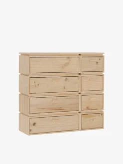 Muebles LUFE Cómodas^LIBE cómoda doble con 8 cajones 117x115