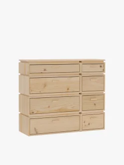 Muebles LUFE Cómodas^LIBE cómoda doble con 8 cajones 117x105