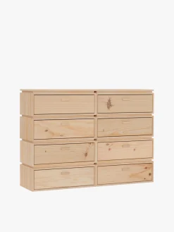 Muebles LUFE Cómodas^LIBE cómoda doble con 8 cajones 157x115