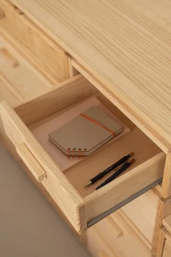 Muebles LUFE Cómodas^LIBE cómoda doble con 6 cajones 117x77