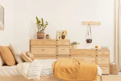 Muebles LUFE Cómodas^LIBE cómoda doble con 6 cajones 117x77