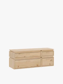 Muebles LUFE Cómodas^LIBE cómoda doble con 4 cajones 117x49