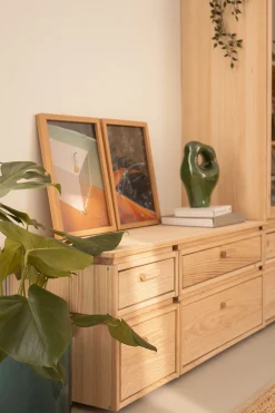 Muebles LUFE Cómodas^LIBE cómoda doble con 4 cajones 117x49