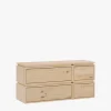 Muebles LUFE Cómodas^LIBE cómoda doble con 4 cajones 117x59