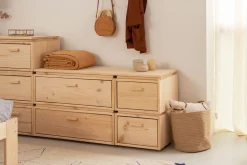 Muebles LUFE Cómodas^LIBE cómoda doble con 4 cajones 117x59