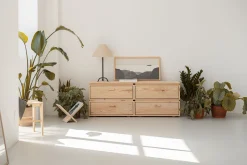 Muebles LUFE Cómodas^LIBE cómoda doble con 4 cajones 157x59