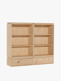 Muebles LUFE Estanterías Con Almacenaje|Estanterías Con Almacenaje^LIBE estantería baja con 2 cajones 157x143