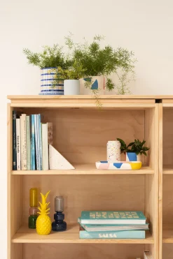 Muebles LUFE Estanterías Con Almacenaje|Estanterías Con Almacenaje^LIBE estantería baja con 2 cajones 157x143