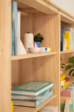 Muebles LUFE Estanterías Con Almacenaje|Estanterías Con Almacenaje^LIBE estantería baja con 2 cajones 157x143