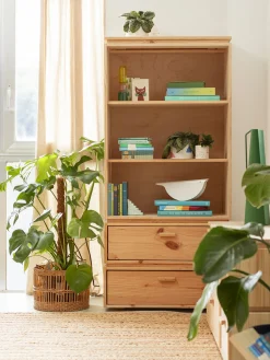 Muebles LUFE Estanterías Con Almacenaje|Estanterías Con Almacenaje^LIBE estantería baja con 2 cajones 78x171